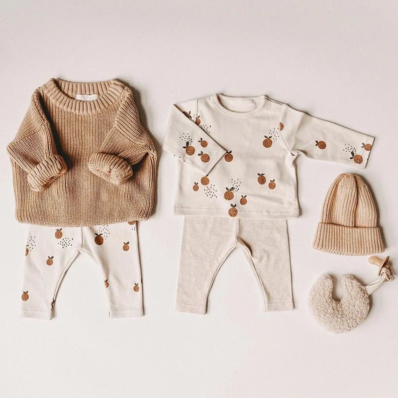 0 - 3T Newborn Kid Baby Boys Girls Clothes Set Long Sleeve Cotton Top and Pant Suit Pj Set Cute Sweet Sleepwear Pajamas Set Outfit - VigDeals