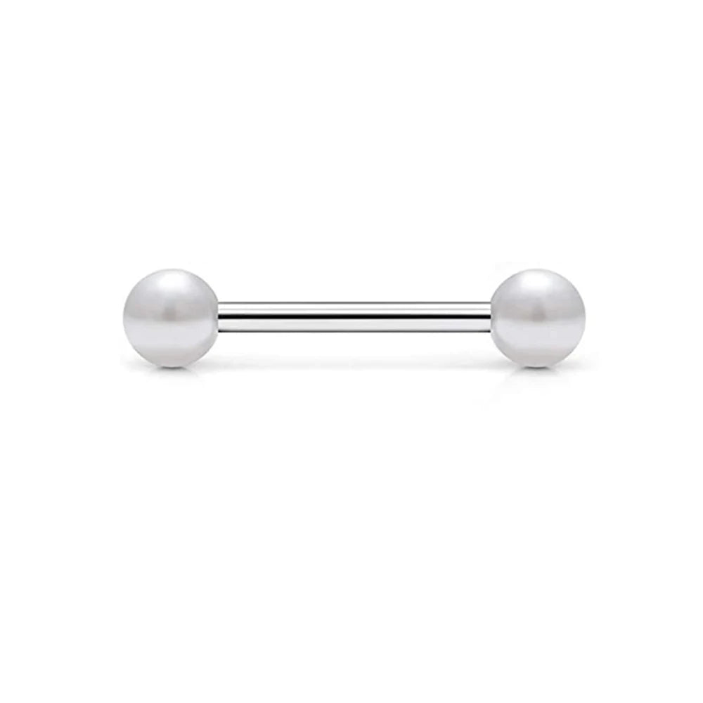 1 PCS/5 PCS Stainless Steel 14G Tongue Rings Barbell Glowe Tongue Barbell Jewelry For Women Piercing Tongue Piercing White - VigDeals