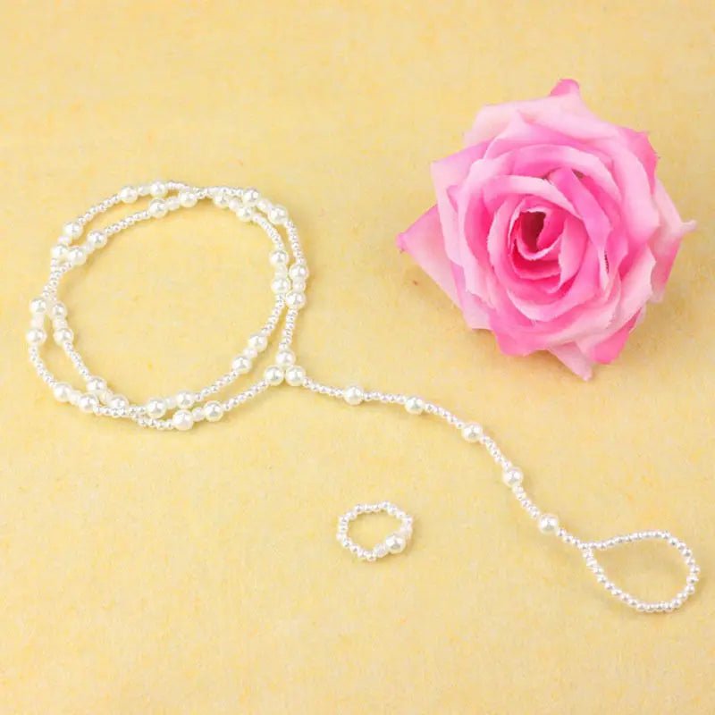 1 SET Fashion Pearl Anklet Women Ankle Bracelet Beach Imitation Pearl Barefoot Sandal Anklet Chain Foot Jewelry - VigDeals