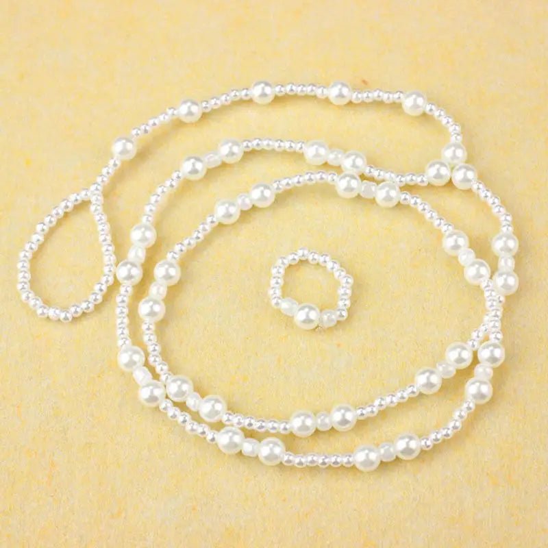 1 SET Fashion Pearl Anklet Women Ankle Bracelet Beach Imitation Pearl Barefoot Sandal Anklet Chain Foot Jewelry - VigDeals