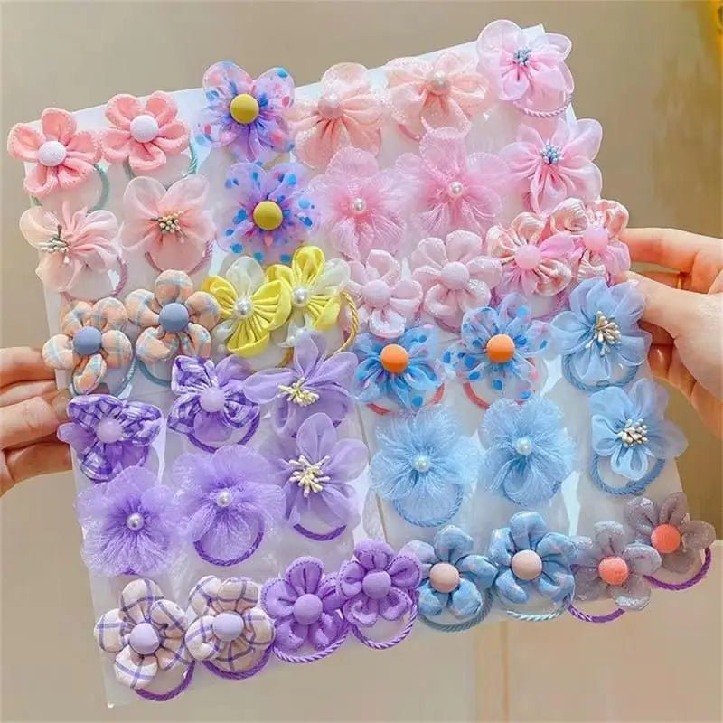 1 Set Hair Band Flower Colorful Cute Cartoon Hair Rope Party Children Hair Ties Headdress Headwear Hair Accessories - VigDeals