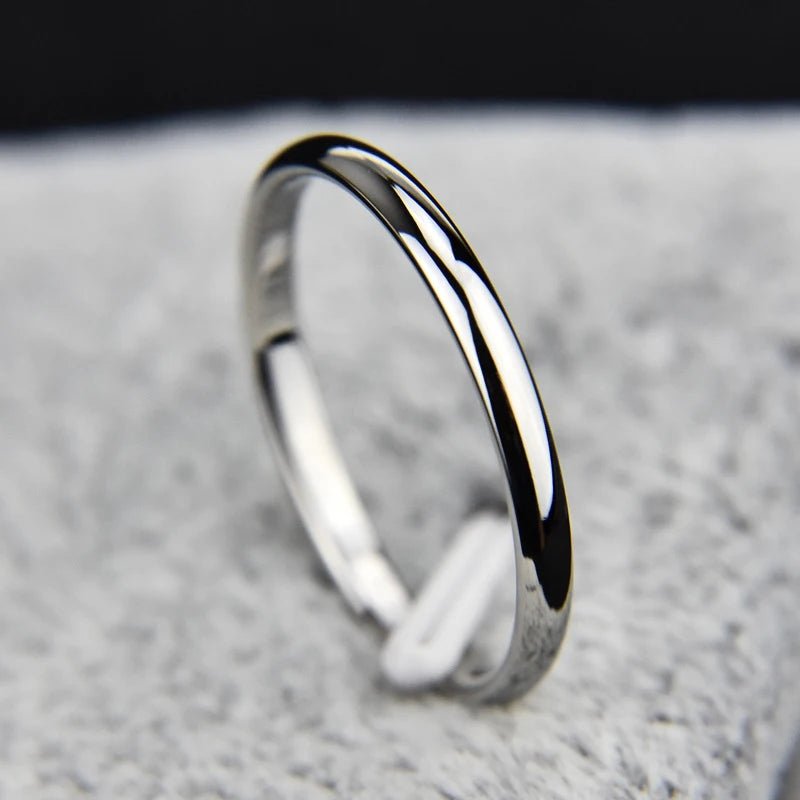 #4 5 6 7 8 9 10 Size Thin Titanium Steel Couple Ring Smooth Fashion 18K Rose Gold Finger Ring 1pc For Women and Men Jewelry gift - VigDeals